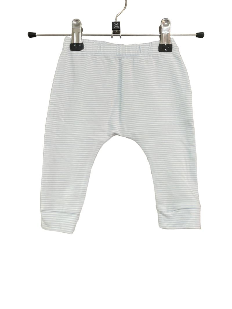 Preloved Next - Blue And White Stripe Legging Trousers. (3-6m)
