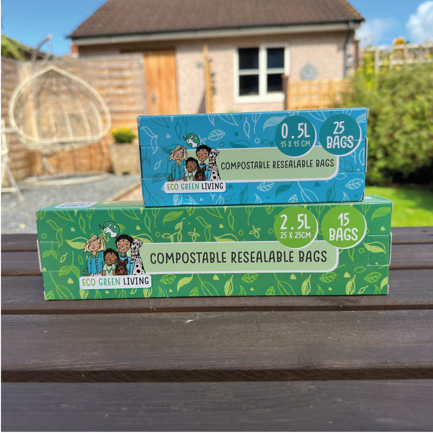 Compostable Resealable Bags Large  | 2.5 Litre (15 bags)