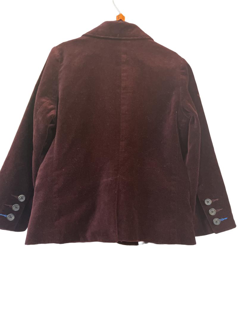 Preloved Boden - Burgundy Velveteen Velvet Blazer (4-5y)