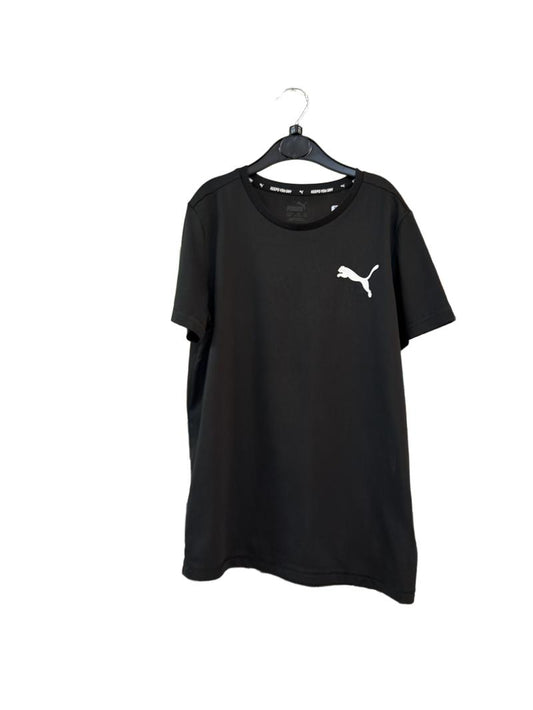 Preloved Puma - Black Short-sleeved Athletic Wicking Top (11-12y)