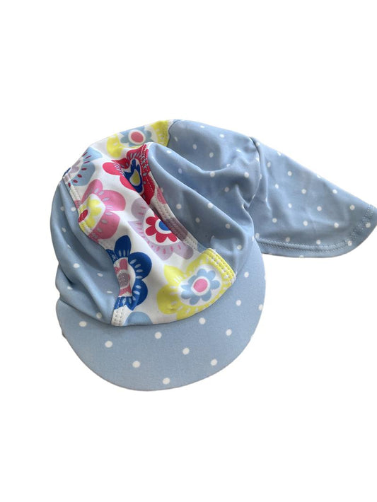 Preloved F&F - Blue Floral Baby Sun Hat (6-9m)