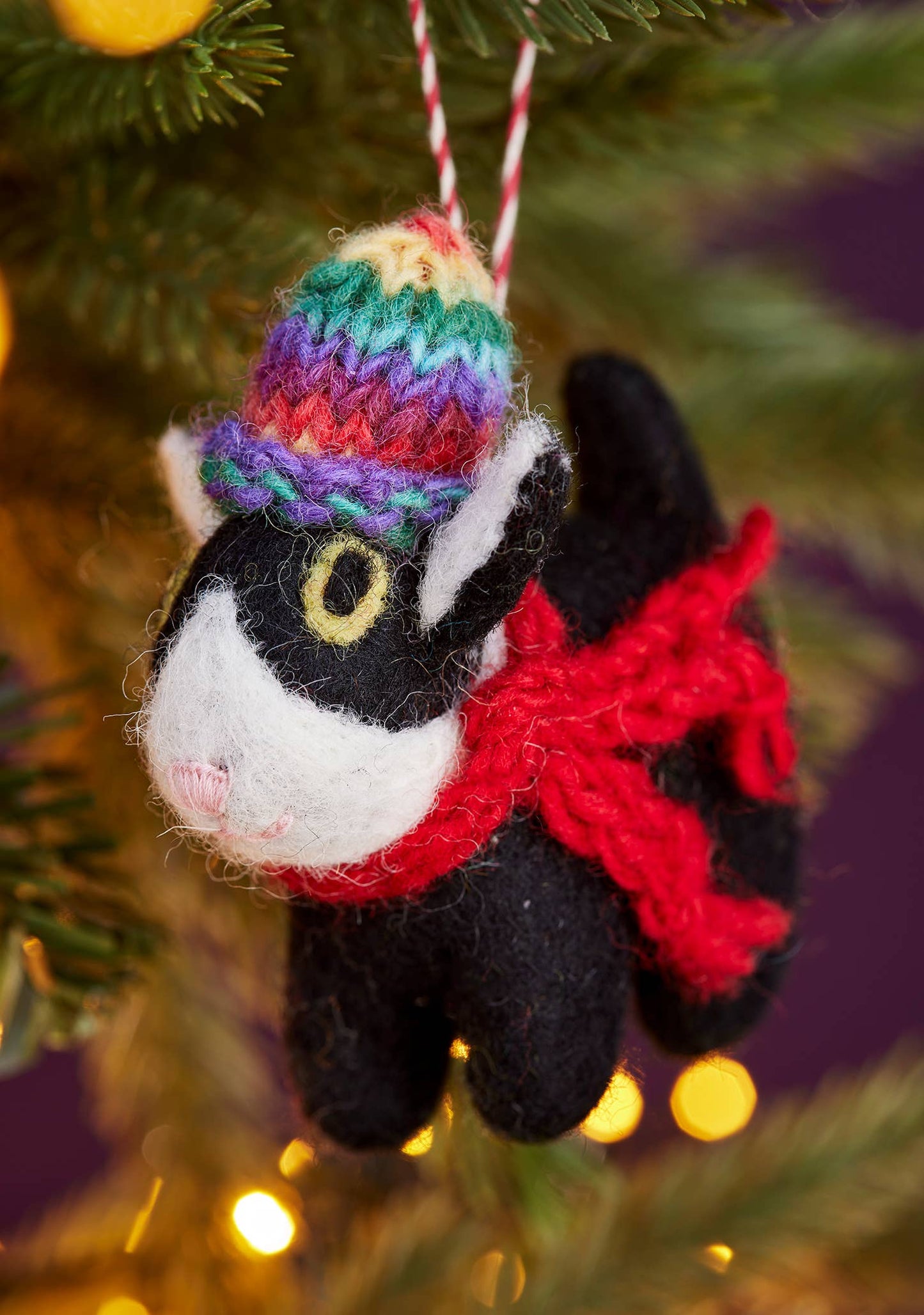 Felt Cosy Cat Decoration