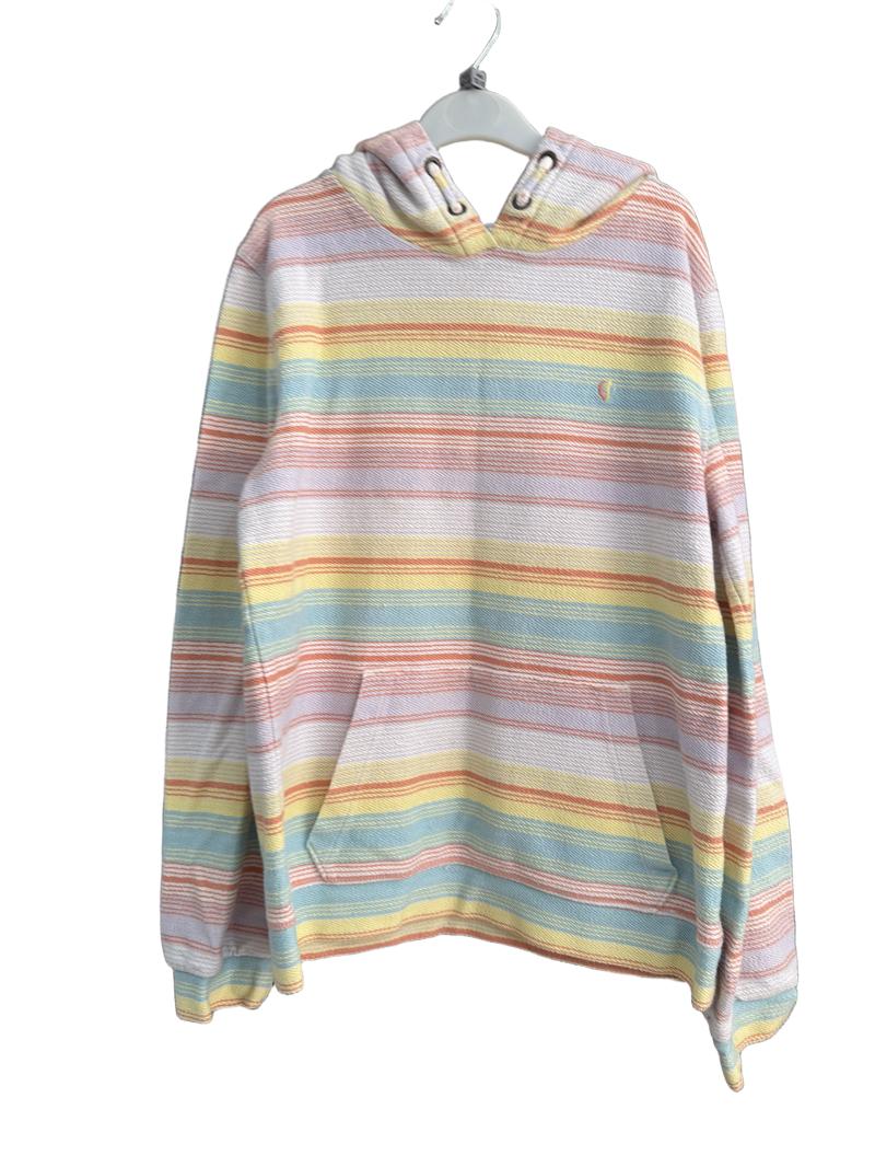 Preloved Fatface - Pastel Stripe Cotton Weave Hoodie (12-13y)