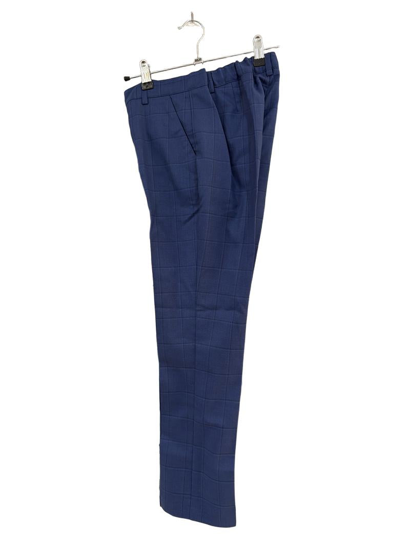 Preloved John Lewis - Navy Check Trousers, NEW With Tags (11y)