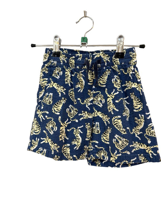 Preloved Lupilu - Navy Tiger Print Seersucker Shorts (5-6y)