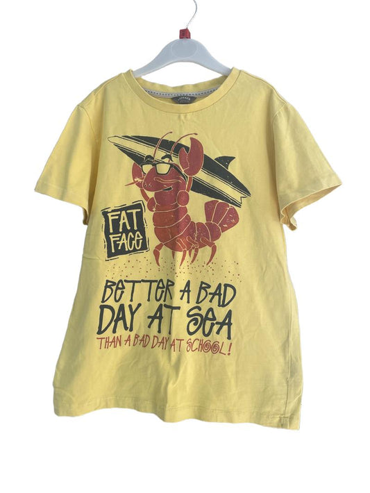Preloved Fatface - Yellow Sea Lobster T Shirt (8-9y)