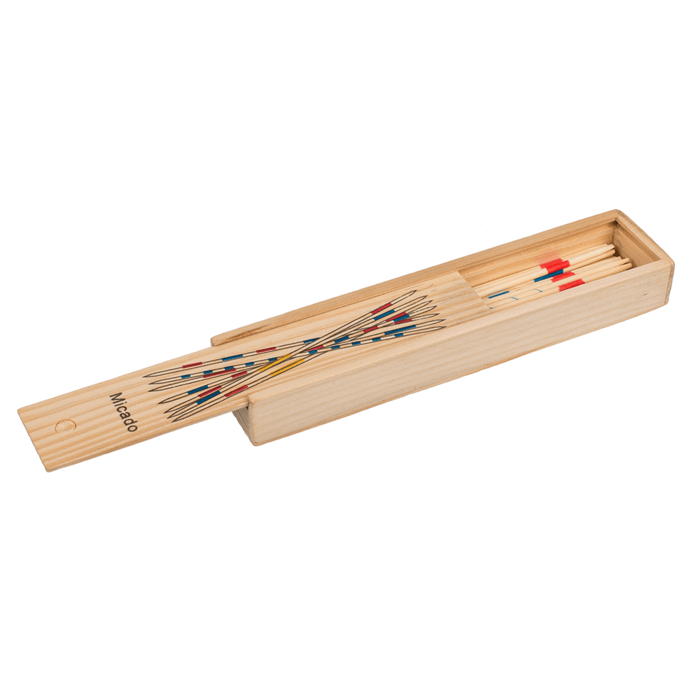 Wooden-micado game, ca. 19 cm, in wooden box,