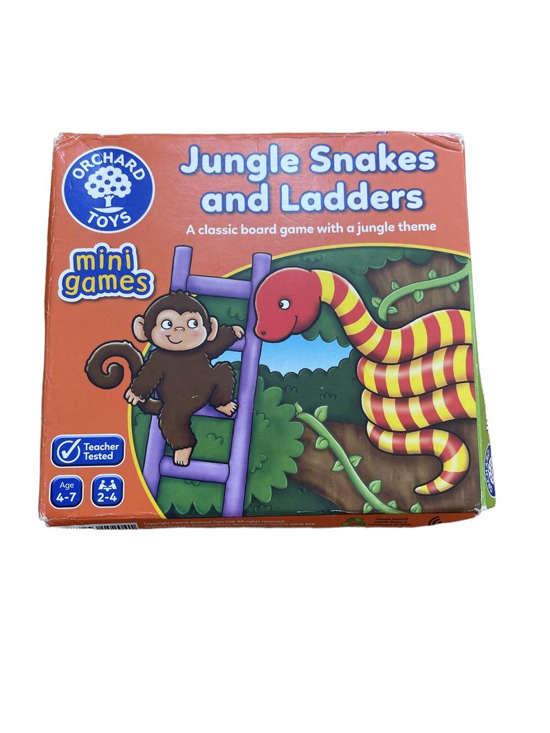 Preloved Toys - Jungle Snakes And Ladders Game. - Orchard Toys
