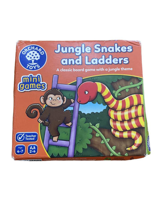 Preloved Toys - Jungle Snakes And Ladders Game. - Orchard Toys