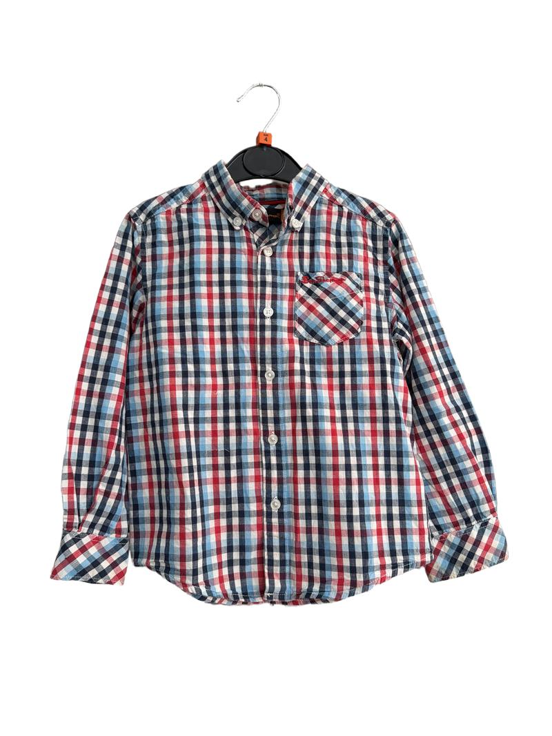 Preloved Ben Sherman - Red White Blue Check Button Down Shirt (4-5y)