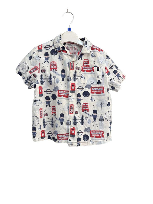 Preloved Next - London White Patterned Short Pyjamas (6-7y)