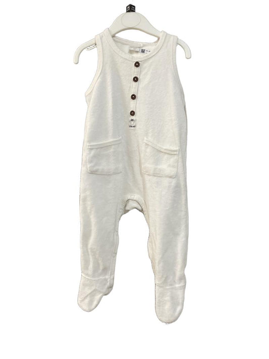 Preloved Name It. - Onesie - White Sleeveless Terry Cloth Footed Romper Sleepsuit, 4-6m, 68 Cm (0-6m, 3-6m)