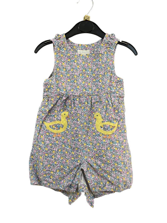 Preloved Jojo Maman Bebe - Duck Lemon Floral Ditsy Dungarees (6-12m)