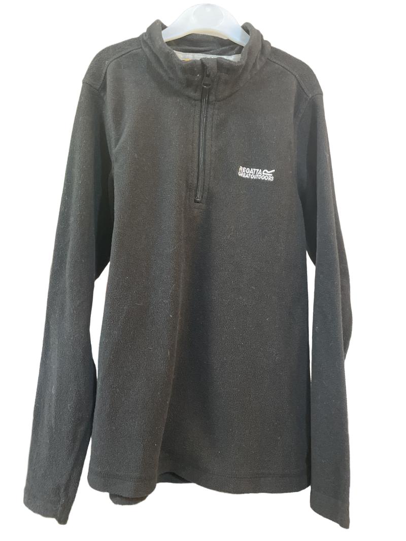 Preloved Regatta Great Outdoors - Black Half-zip Fleece Jacket (11-12y)