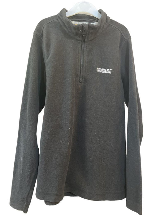 Preloved Regatta Great Outdoors - Black Half-zip Fleece Jacket (11-12y)