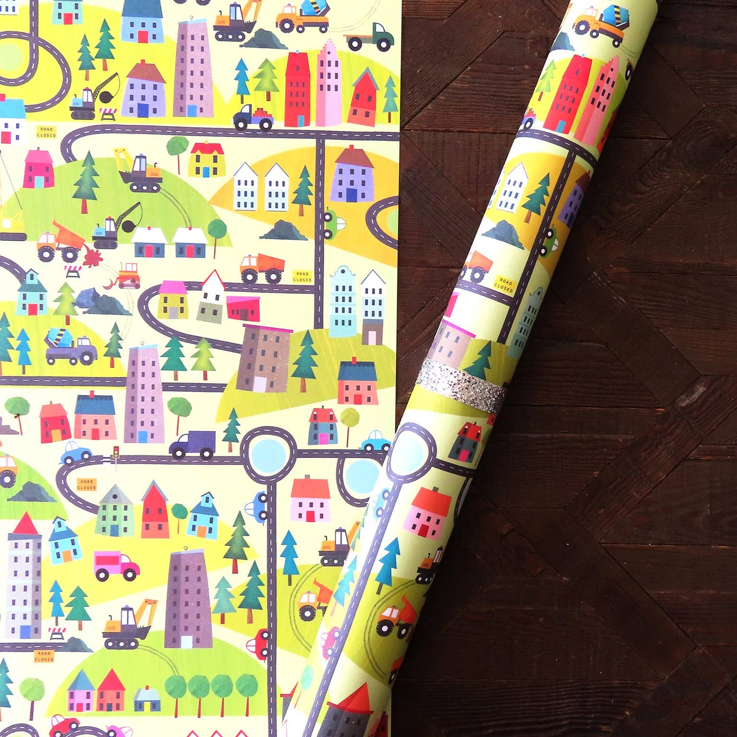 WP118 Road Gift Wrapping Paper