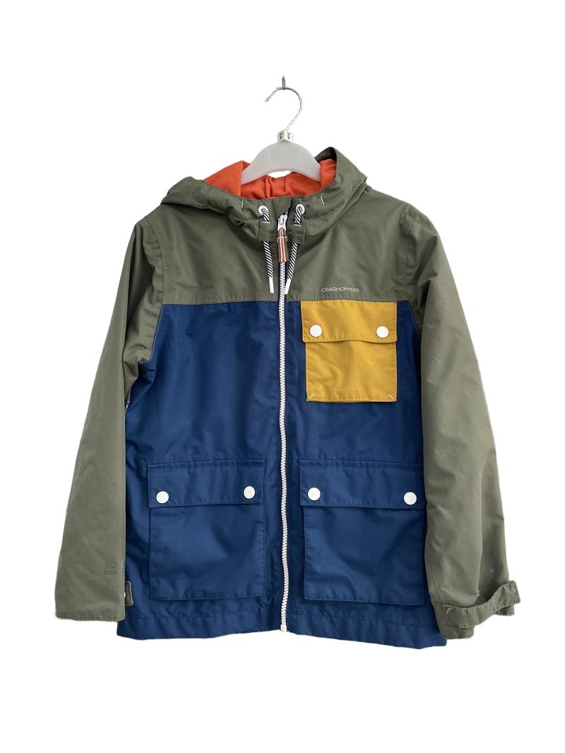 Preloved Craghoppers - Green Blue Yellow Waterproof Jacket (9-10y)