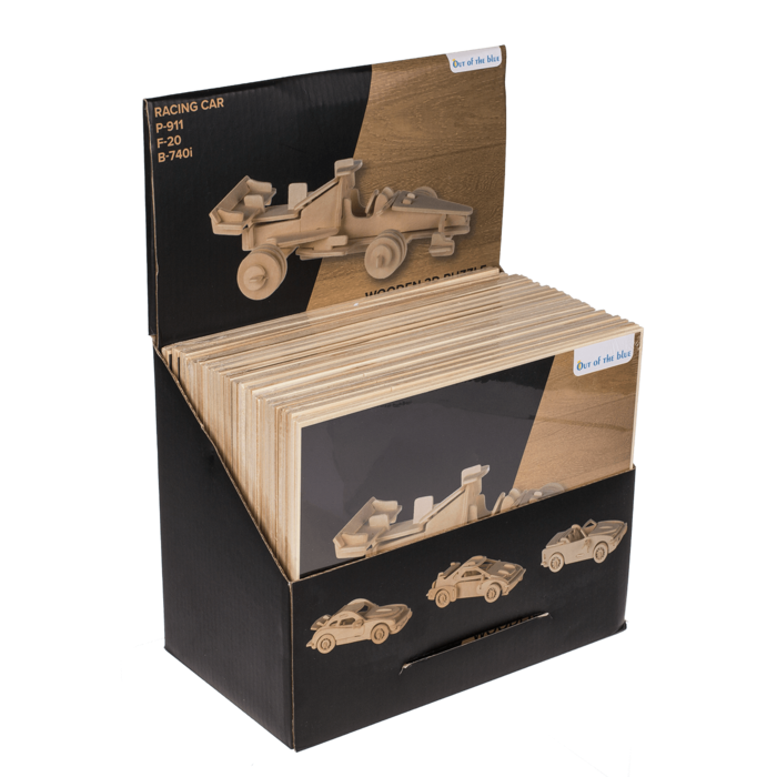 Natural Wooden 3D Puzzle, Cars,
