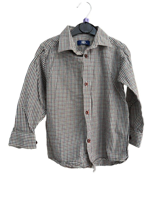 Preloved Duck & Dodge - Blue, Green, Maroon, White Check Shirt (3-4y)