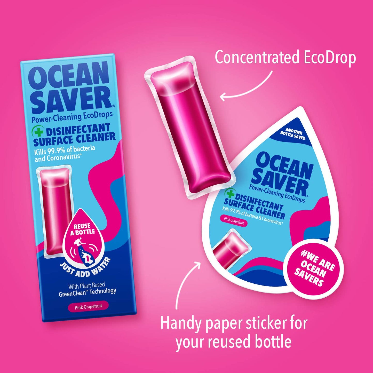 OceanSaver Disinfectant EcoDrop 12 pack