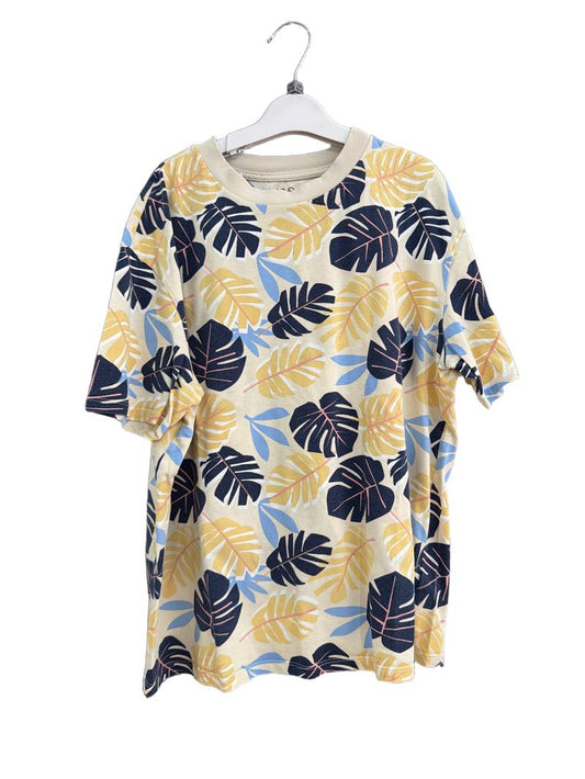 Preloved Marks & Spencer - Yellow Blue Palm Print Shorts Pyjama Set (12-13y)