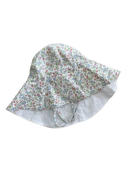 Preloved Olivier Baby & Kids London - Flower Print Linen Sun Hat - Accessories