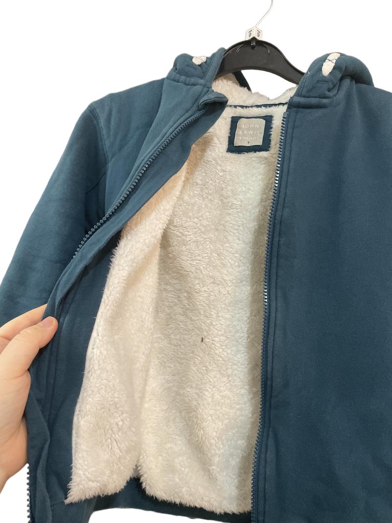 Preloved John Lewis - Teal Thick Jacket Fluffy Inside. (9-10y)