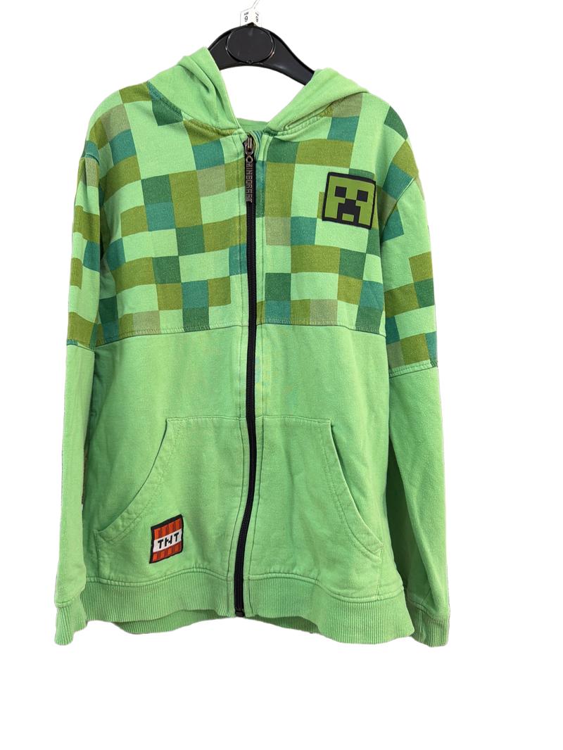 Preloved Mojang Synergies AB - Green Minecraft Zip Hoodies (9-10y)