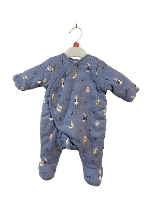 Preloved Tu - Blue Peter Rabbit Padded 2.5 Tog Sleepsuit (0-3m)