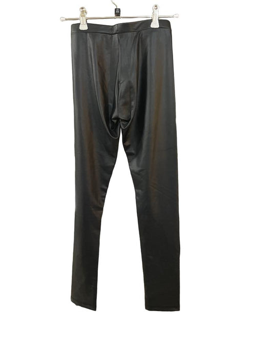 Preloved Zara - Black Leather Leggings Trousers (11-12y)