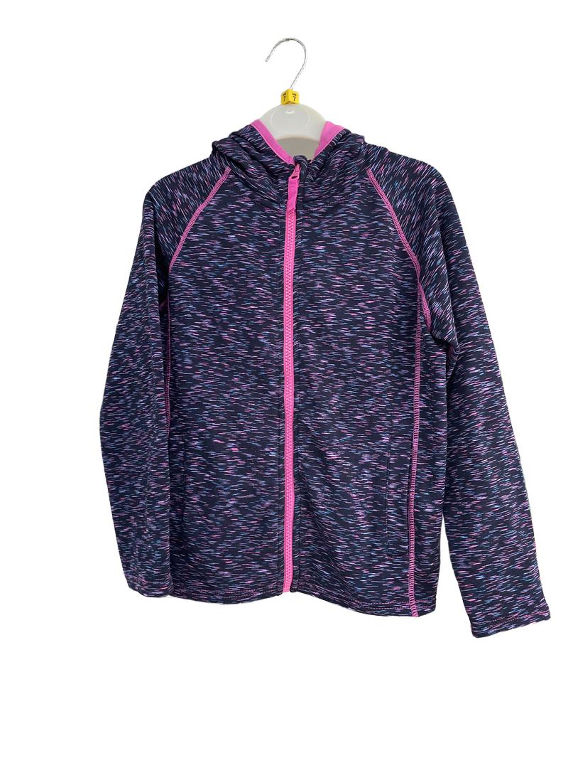 Preloved Mountain Warehouse - Black Pink Fleck Zip Athletic Shell (7-8y)
