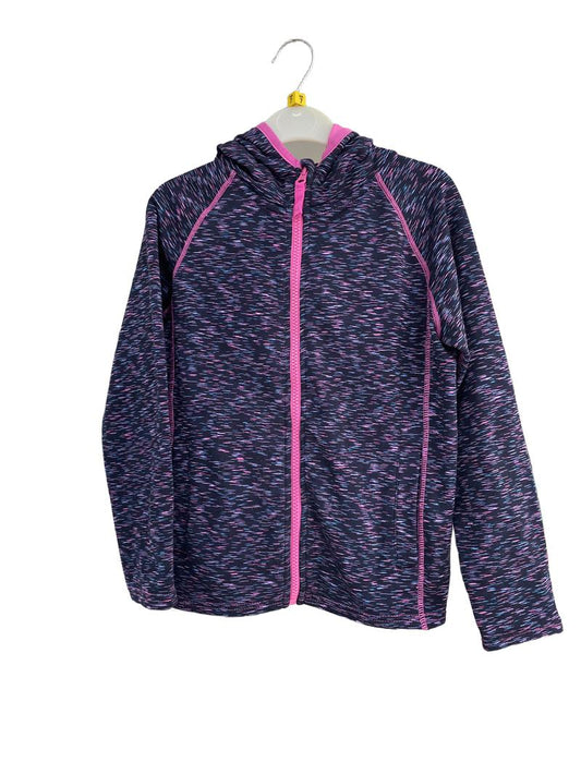 Preloved Mountain Warehouse - Black Pink Fleck Zip Athletic Shell (7-8y)