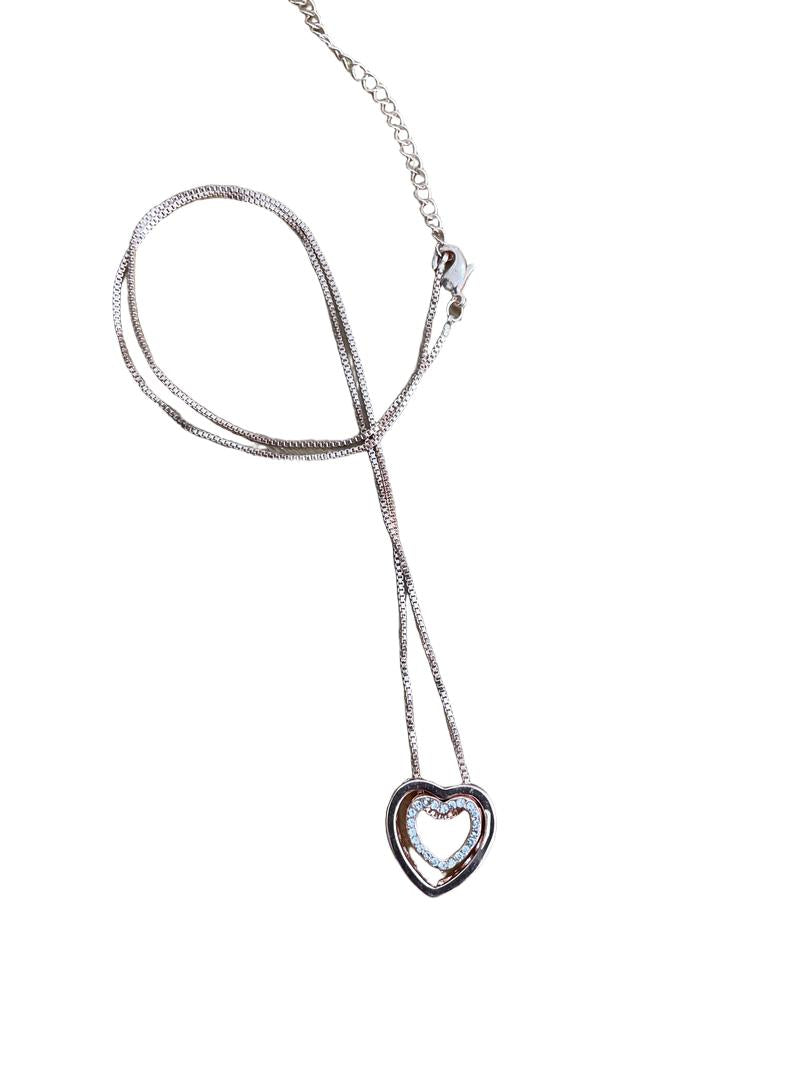 Preloved Unknown Brand - Rose Gold Coloured Heart Necklace