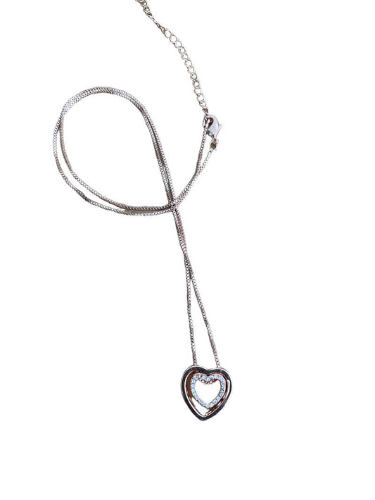 Preloved Unknown Brand - Rose Gold Coloured Heart Necklace