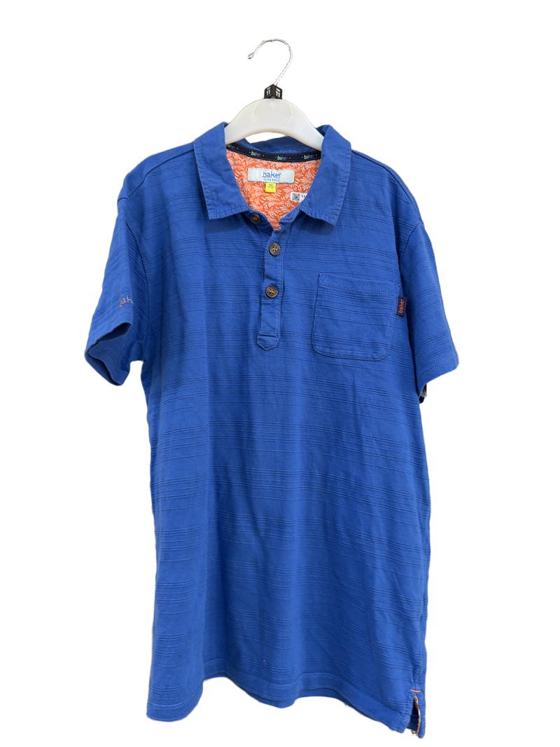 Preloved Baker By Ted Baker - Blue Short-sleeved Collar T Shirt (11-12y)
