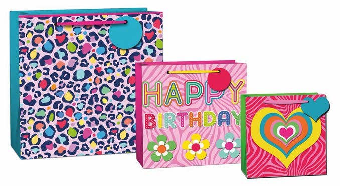 Eco-friendly Pop Multi Heart FSC™ Gift Bag Sustainably Sourced Everyday