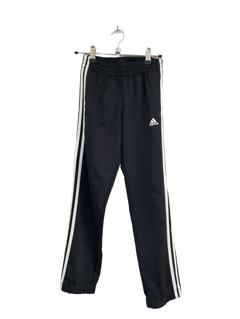 Preloved Adidas - Black White Stripe Track Suit Trousers (9-10y)