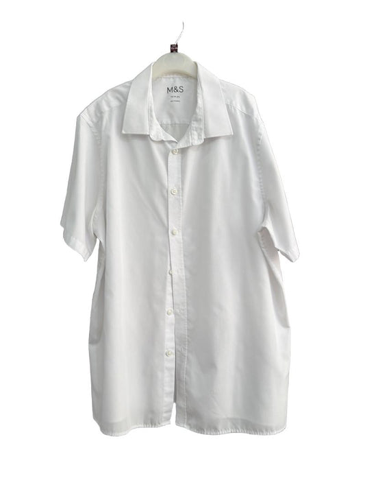 Preloved Marks & Spencer - White Short-sleeved School Uniform Button Up Shirt (13-14y)