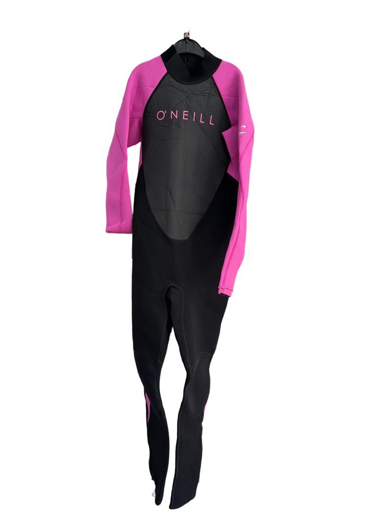 Preloved O'neill - Black Pink Long-sleeved Wetsuit (13-14y)