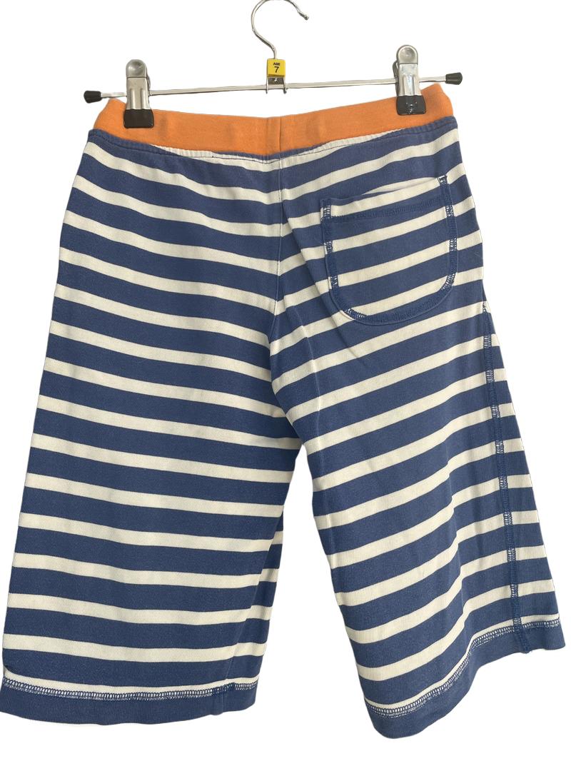 Preloved Mini Boden - Blue White Stripe Shorts (7-8y)