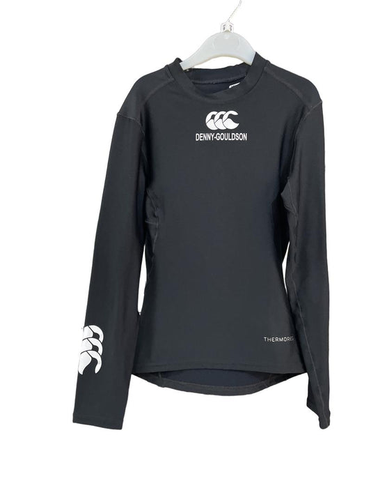 Preloved Canterbury - Black Long-sleeved Thermoreg Thermal Baselayer Top, LB (9-10y)