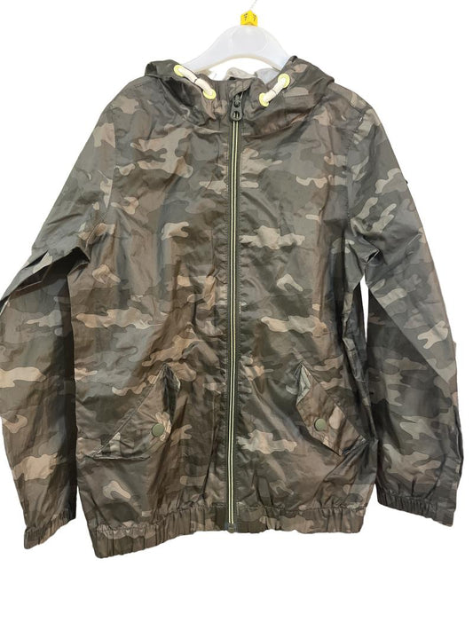 Preloved Joules - Camouflage Rain Shell (7-8y)
