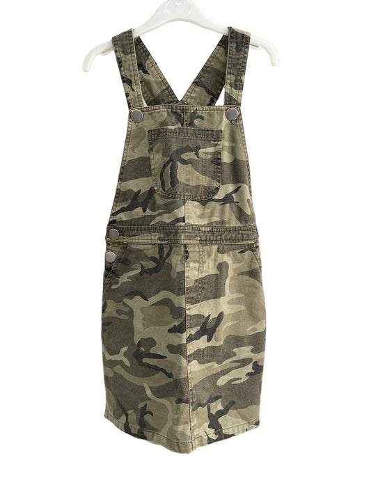 Preloved M&Co Kids - Camo Shorts Dungaree Dress Pinafore (8-9y) - Dress