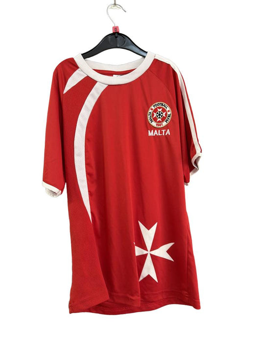 Preloved Unknown Brand - Red Malta Football T-shirt (10-11y)