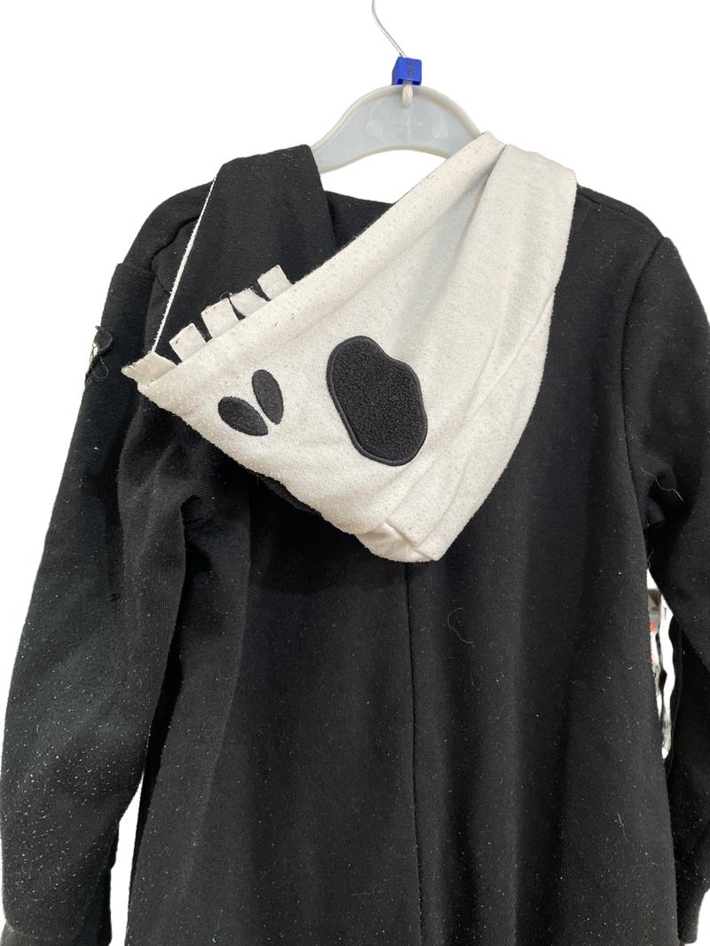 Preloved John Lewis - Black Skeleton Hooded Onesie (6-7y)