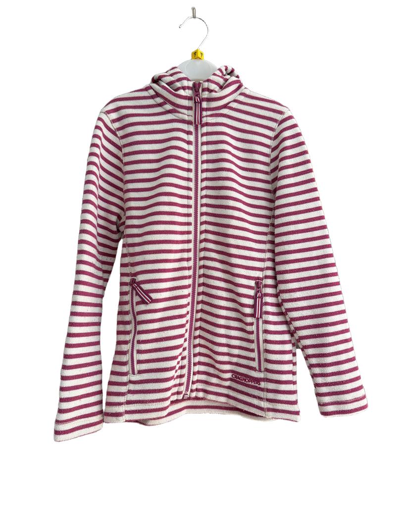 Preloved Craghoppers - Pink And White Stripe Jacket. (7-8y)