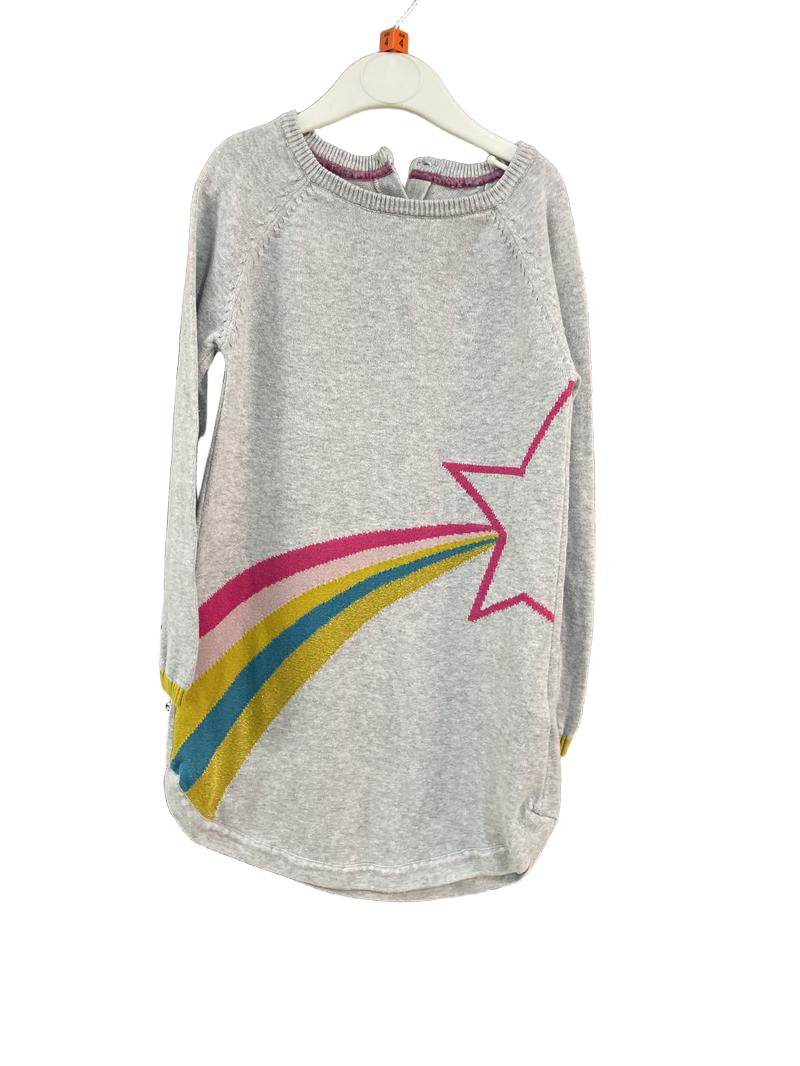 Preloved Marks & Spencer - Gray Knit Star Dress (4-5y)