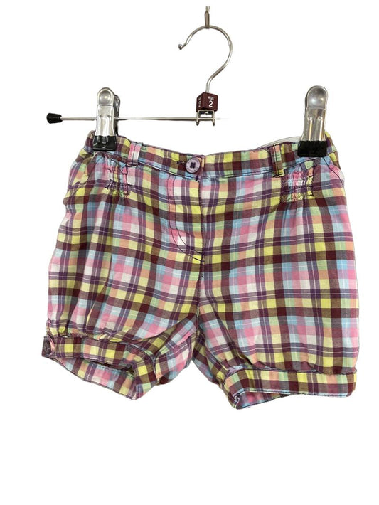 Preloved Vertbaudet - Pastel Check Shorts (2-3y)