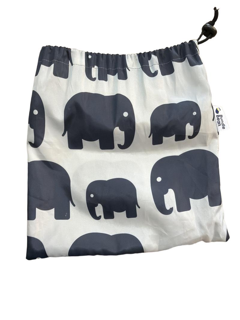 Preloved Bundle Bean - Babywearing Fleece-lined Cover - GREY ELEPHANT