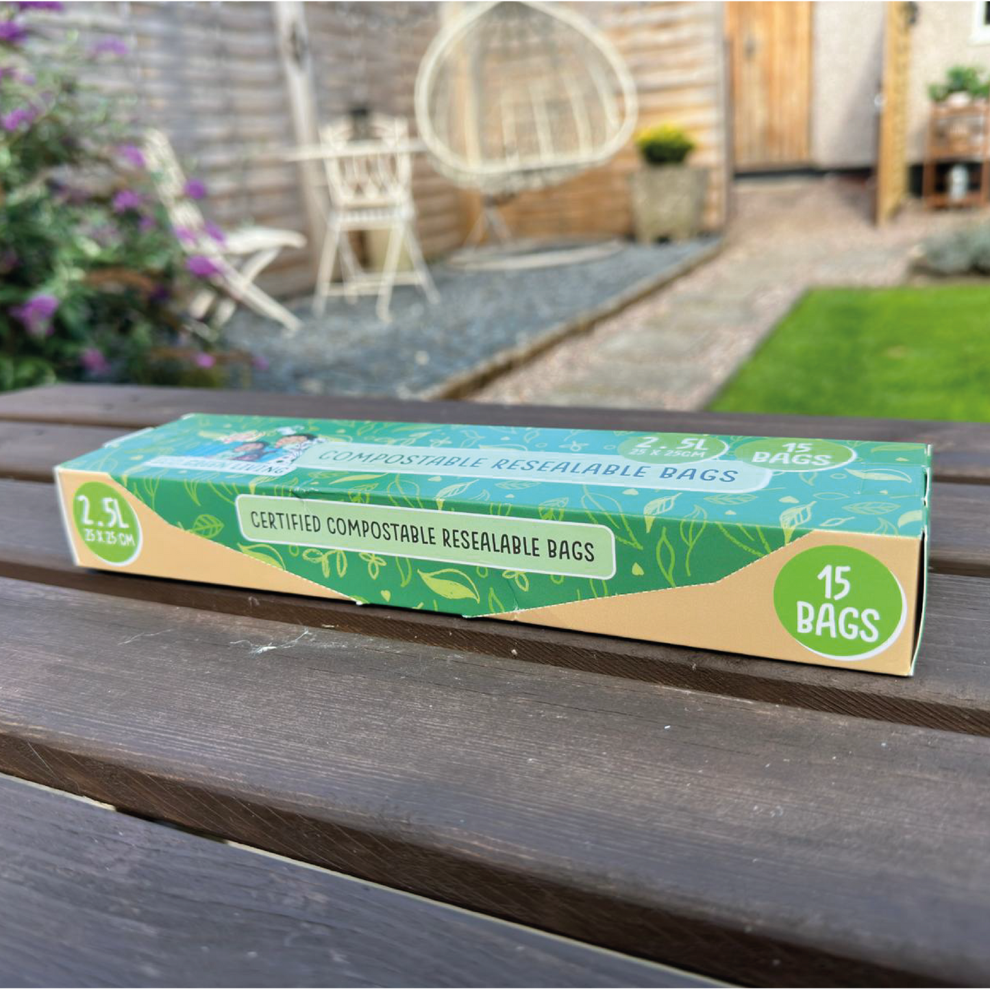 Compostable Resealable Bags Large  | 2.5 Litre (15 bags)